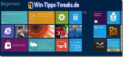 Windows 8 look for XP, Vista and Windows 7