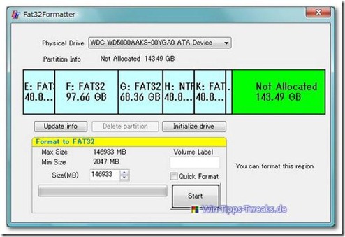 formateador fat32