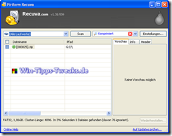 Recover Recuva files