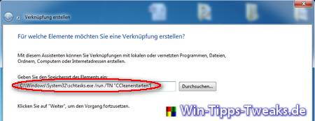 Verknüpfungsprogramm auswählen Verknüpfungsprogramm auswählen