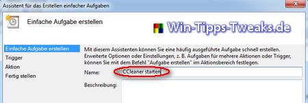 Name im Assistenten eingeben Name im Assistenten eingeben
