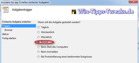 Option Einmal auswählen Option Einmal auswählen