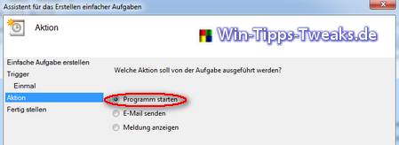 Programm starten auswählen Programm starten auswählen