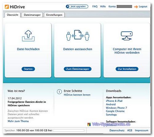 hidrive del browser