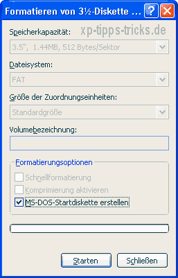Startdiskette erstellen startdisk.png
