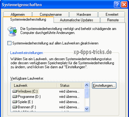 Systemwiederherstellung