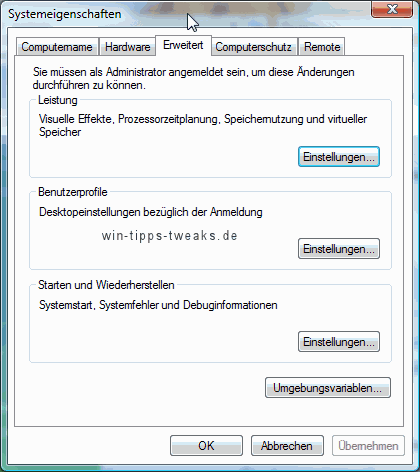 Swapdatei Auslagerungsdatei Leistung Einstellungen swap02