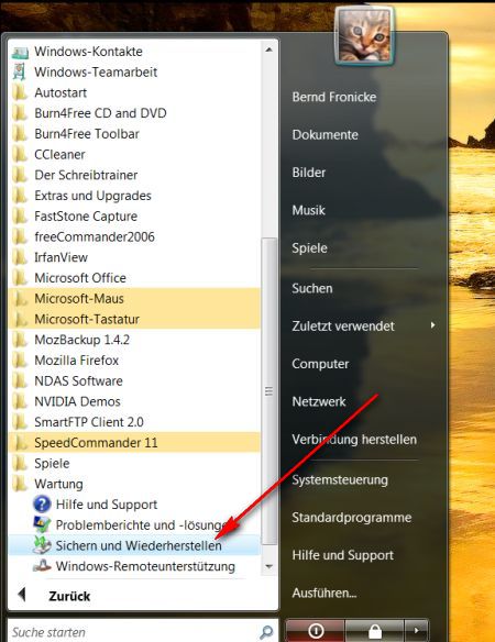 Startmenü Startmenü
