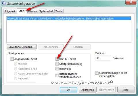 msconfig Systemkonfigurationsprogramm bootscreen1