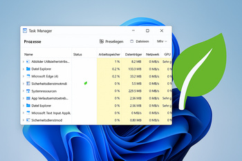 Grünes Blatt im Task-Manager - Effizienzmodus verstehen und nutzen