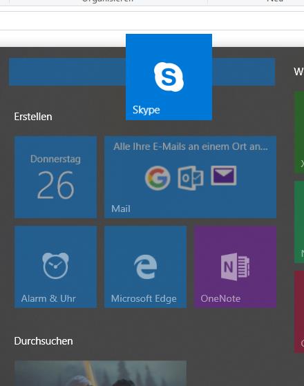 Group start menu tiles