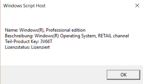 Windows 10 activation - check license status