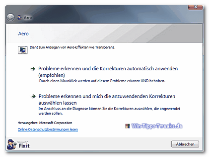 Fix it Center Aero Problemlösung