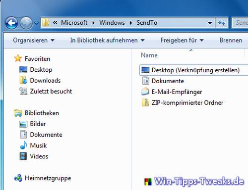 SendTo Ordner