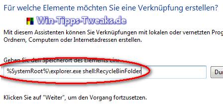 Verknüpfung erstellen