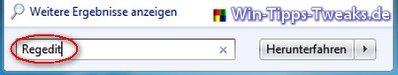 Regedit starten