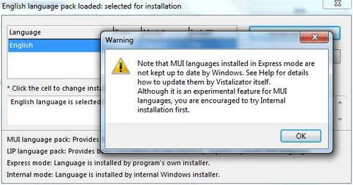 Select Language for install