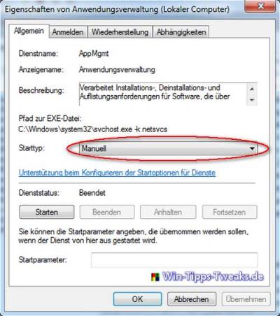 Configurar los servicios de Windows 7