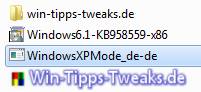 WindowsXPMode Setup starten