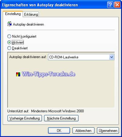Autoplay aktivieren Autoplay aktivieren